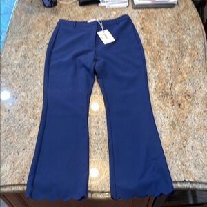 Likely Blue Scalloped Hem Pants